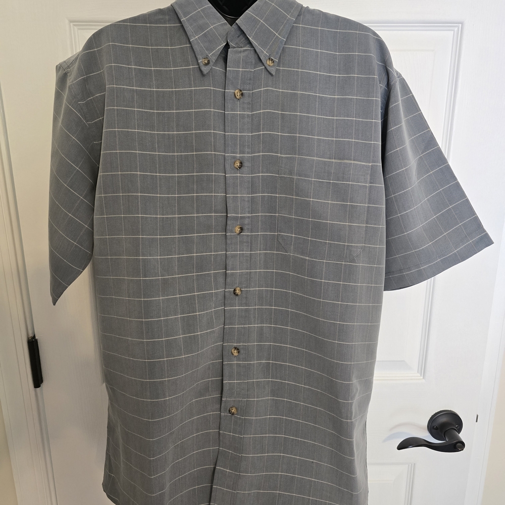 Club Room Gray Casual Button Down Shirt New Size Small Club Room